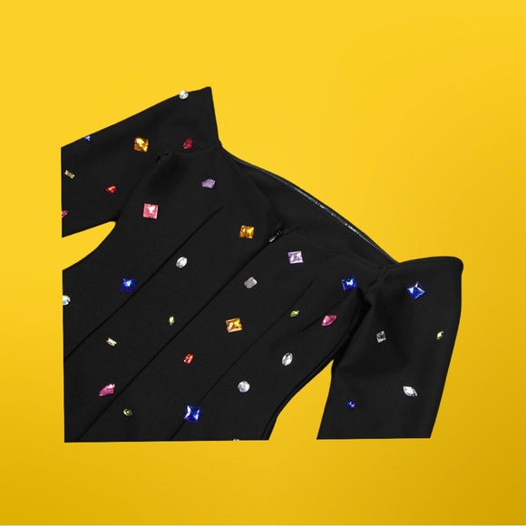 Bandage Dress with Embellishment - Picture 3 of 14